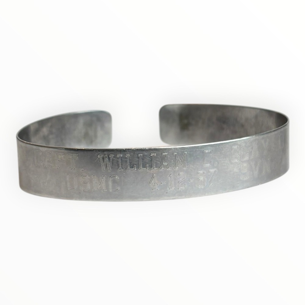 Vintage Vietnam War POW MIA KIA Bracelet CAPT. William C Clay III USMC 4-12-67
